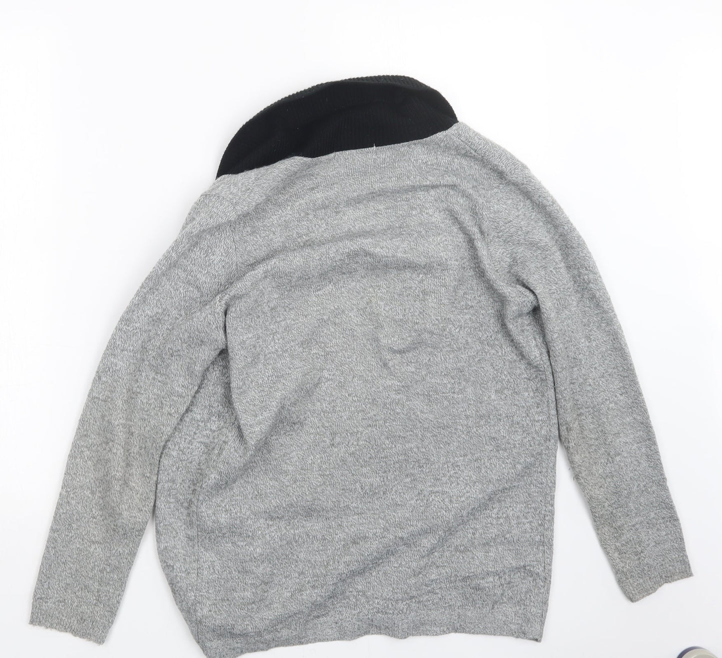 Classic Womens Grey  Knit Cardigan Jumper Size S