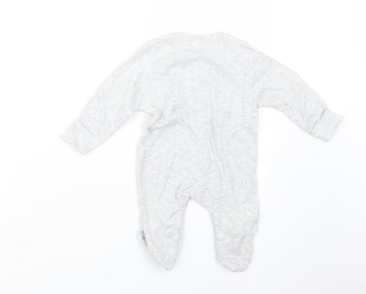Pure Baby Boys Grey Geometric  Babydoll One Piece Size 3-6 Months