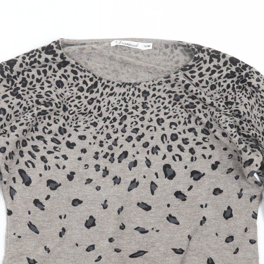 DAMOD Womens Beige  Knit Pullover Jumper Size S