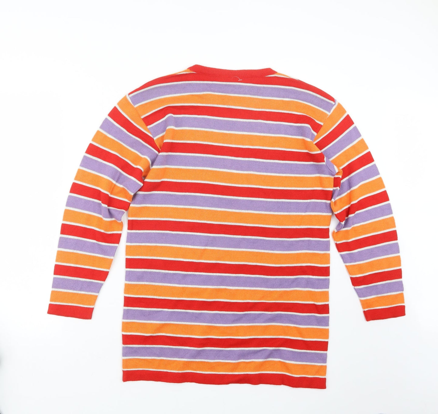 monari Womens Red Striped  Pullover Jumper Size 8