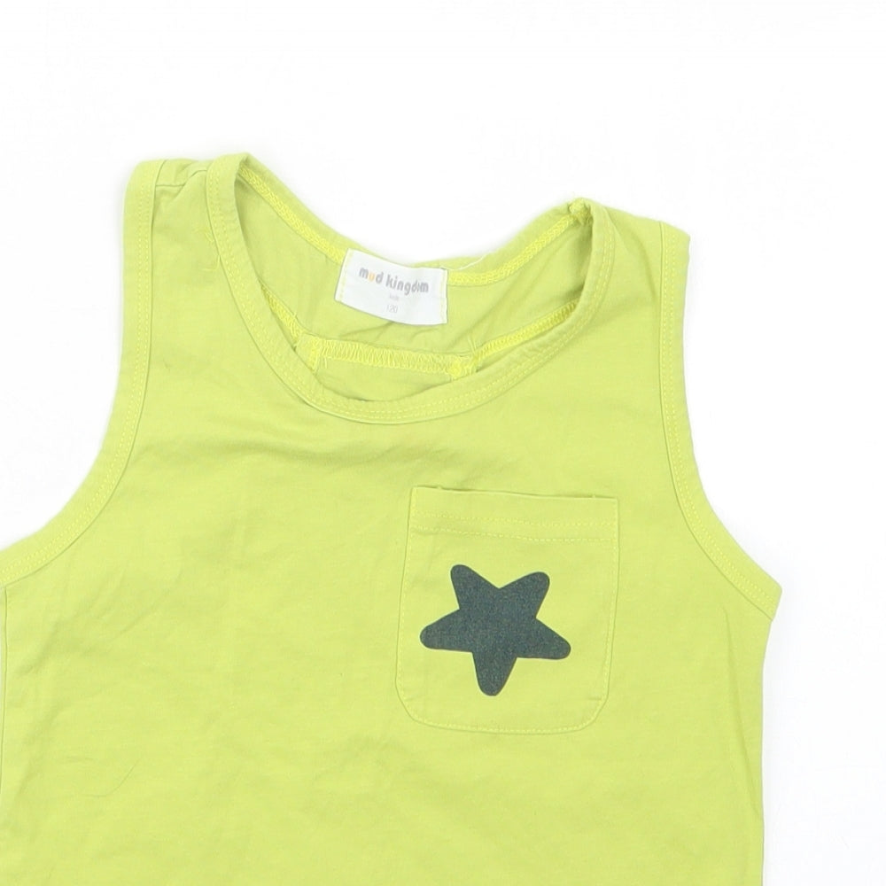 mud kingdom Girls Green   Basic Tank Size 6-7 Years