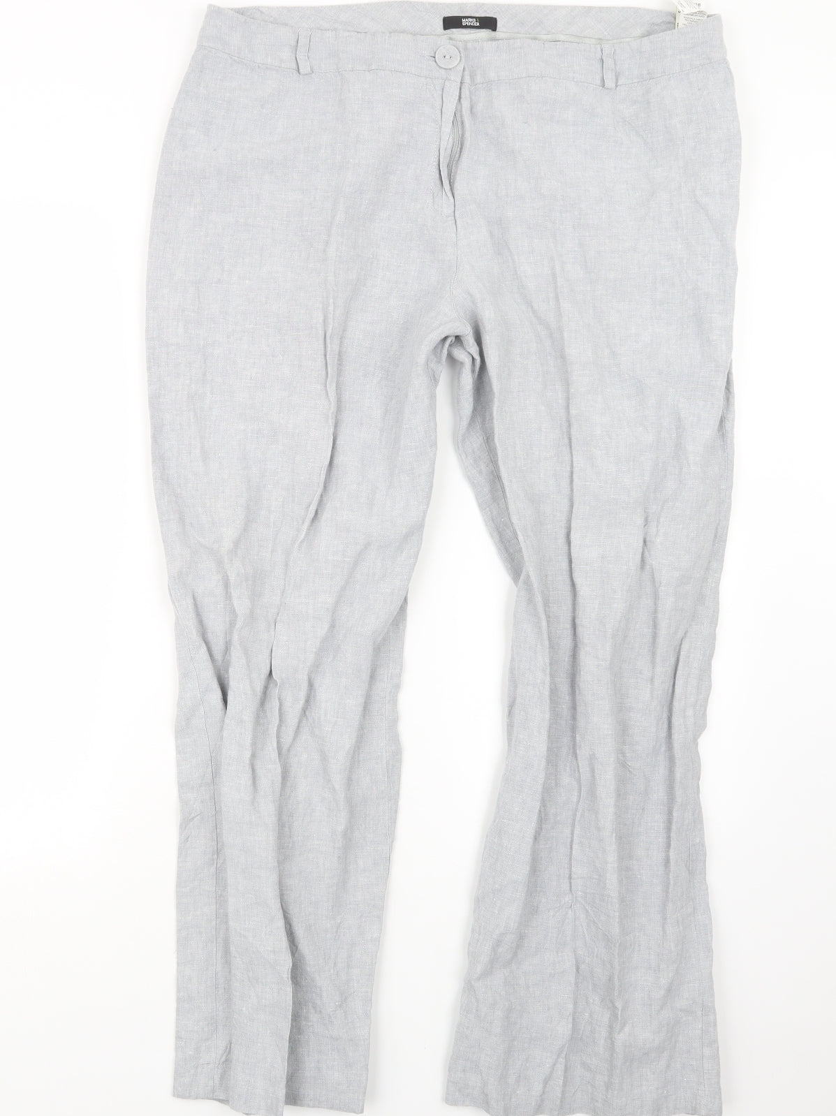 Marks and Spencer Womens Grey   Trousers  Size 20 L28.5 in