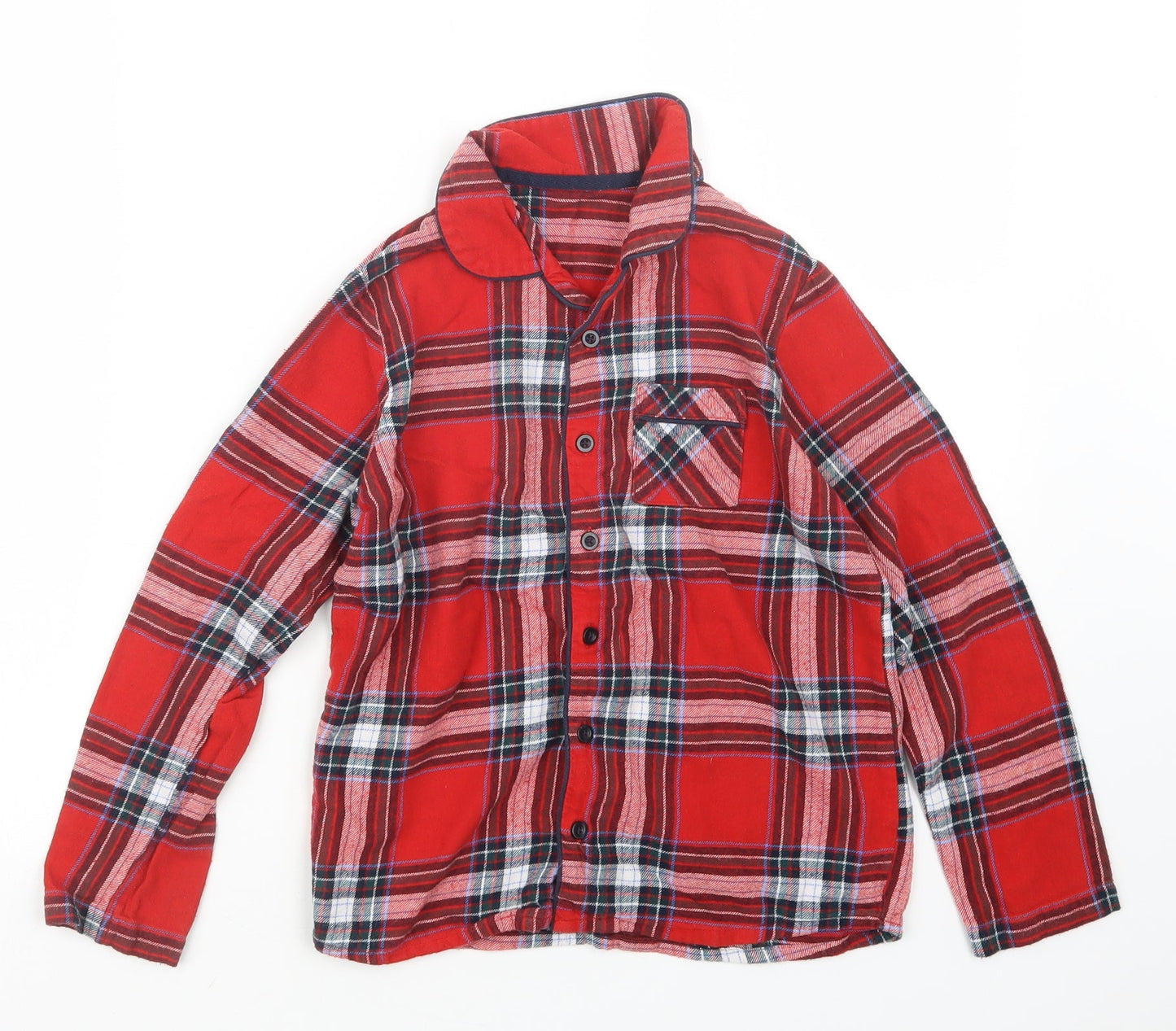 Nutmeg Girls Red Check  Top Pyjama Top Size 9-10 Years