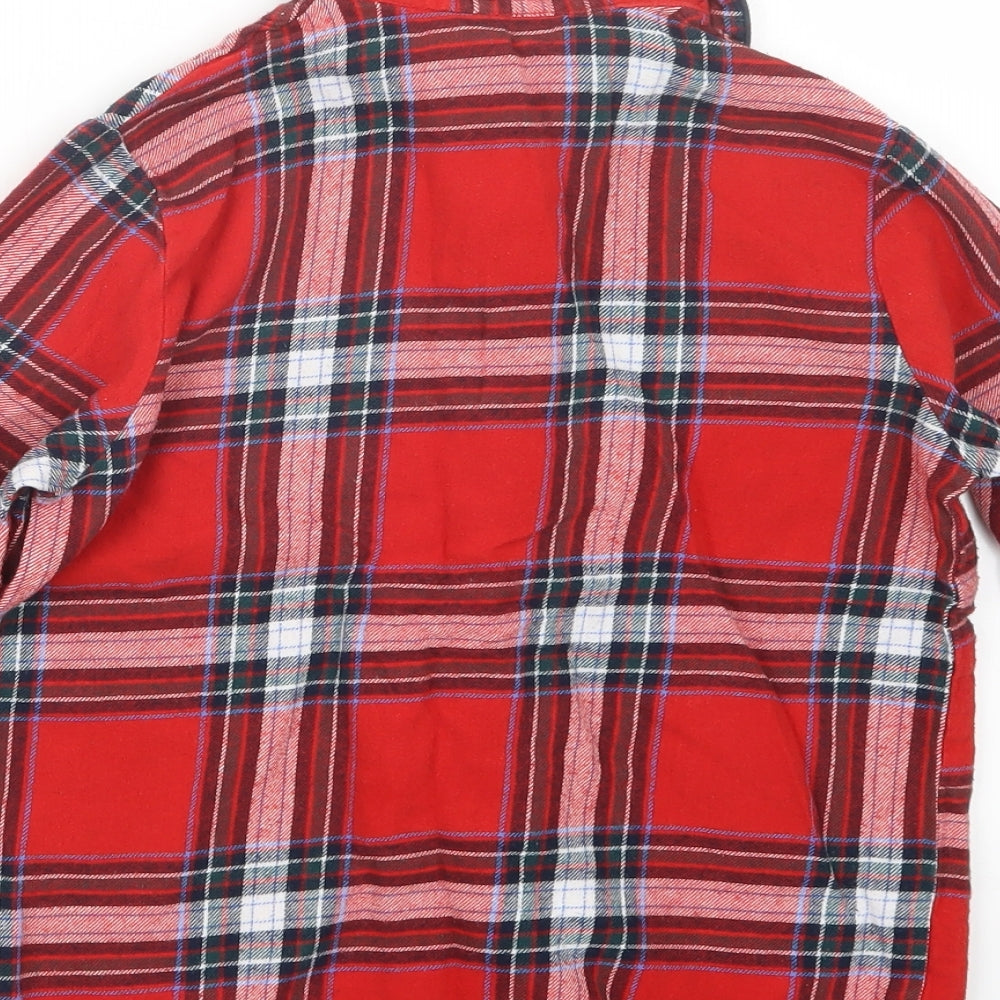 Nutmeg Girls Red Check  Top Pyjama Top Size 9-10 Years