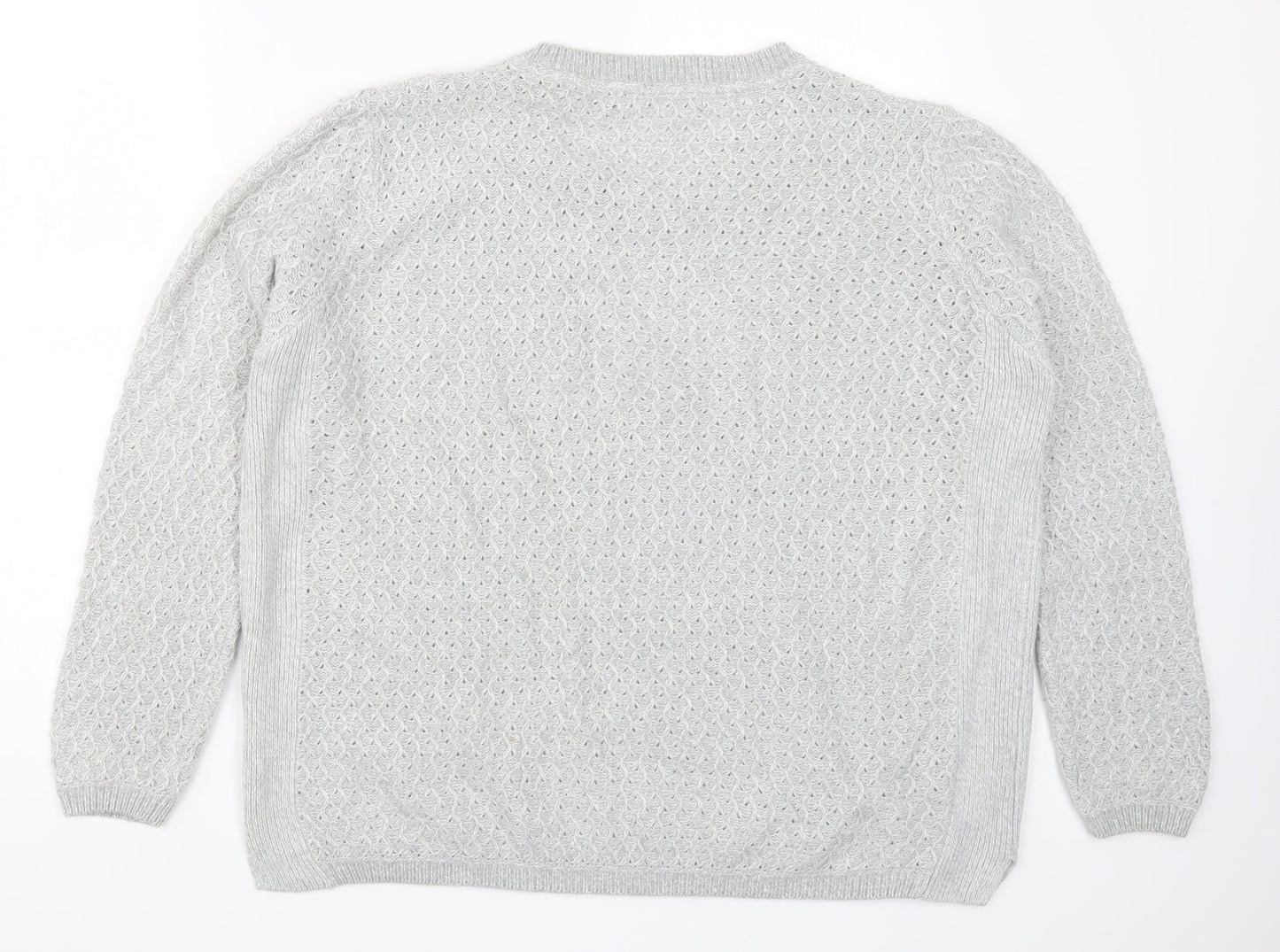 Isle Womens Grey  Knit Pullover Jumper Size 18