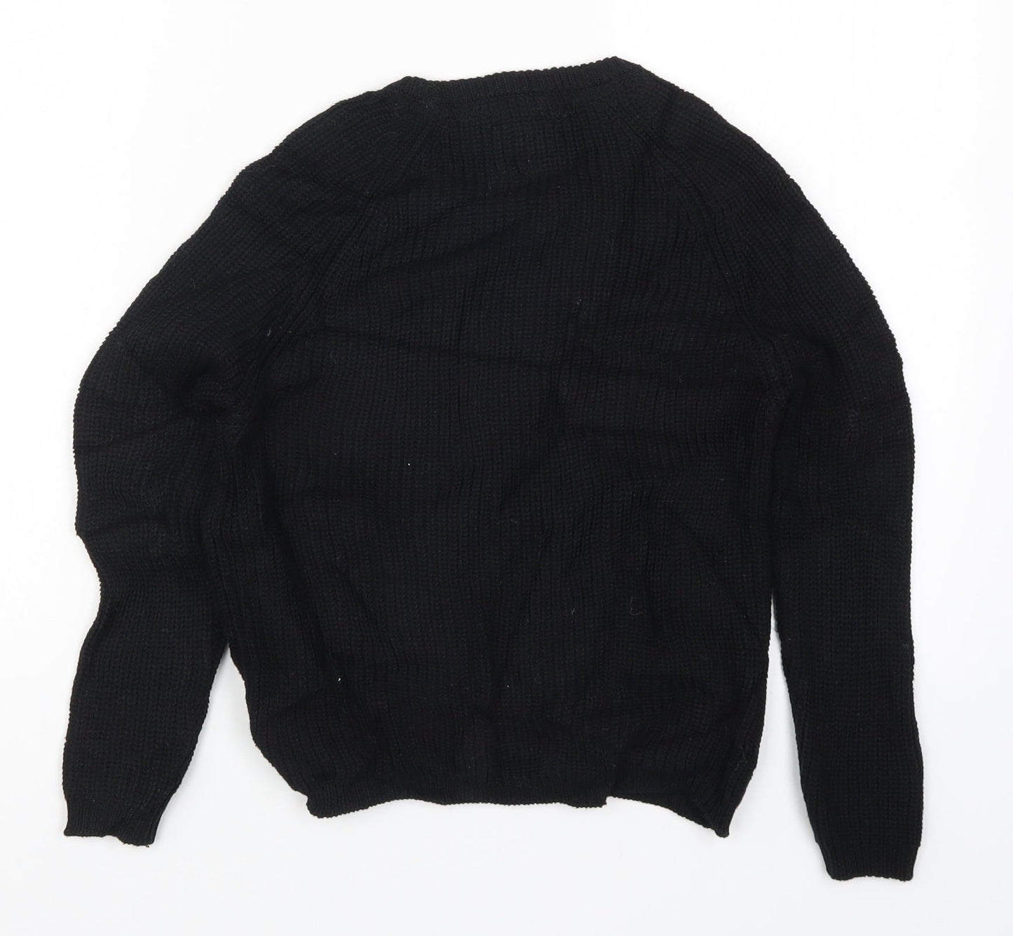 Primark Girls Black  Knit Pullover Jumper Size 8-9 Years  - Snow Way