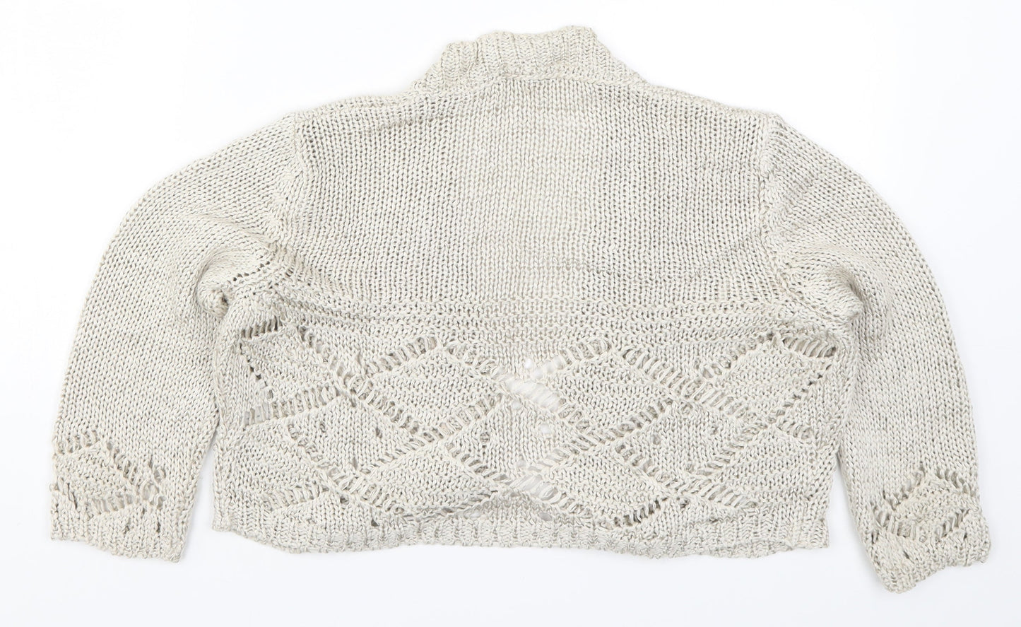 Per Una Womens Beige  Knit Cardigan Jumper Size M