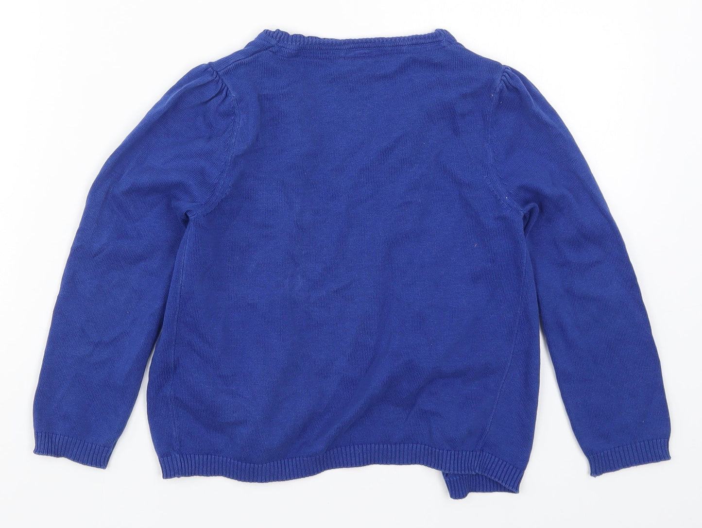 TU Girls Blue  Knit Cardigan Jumper Size 6 Years