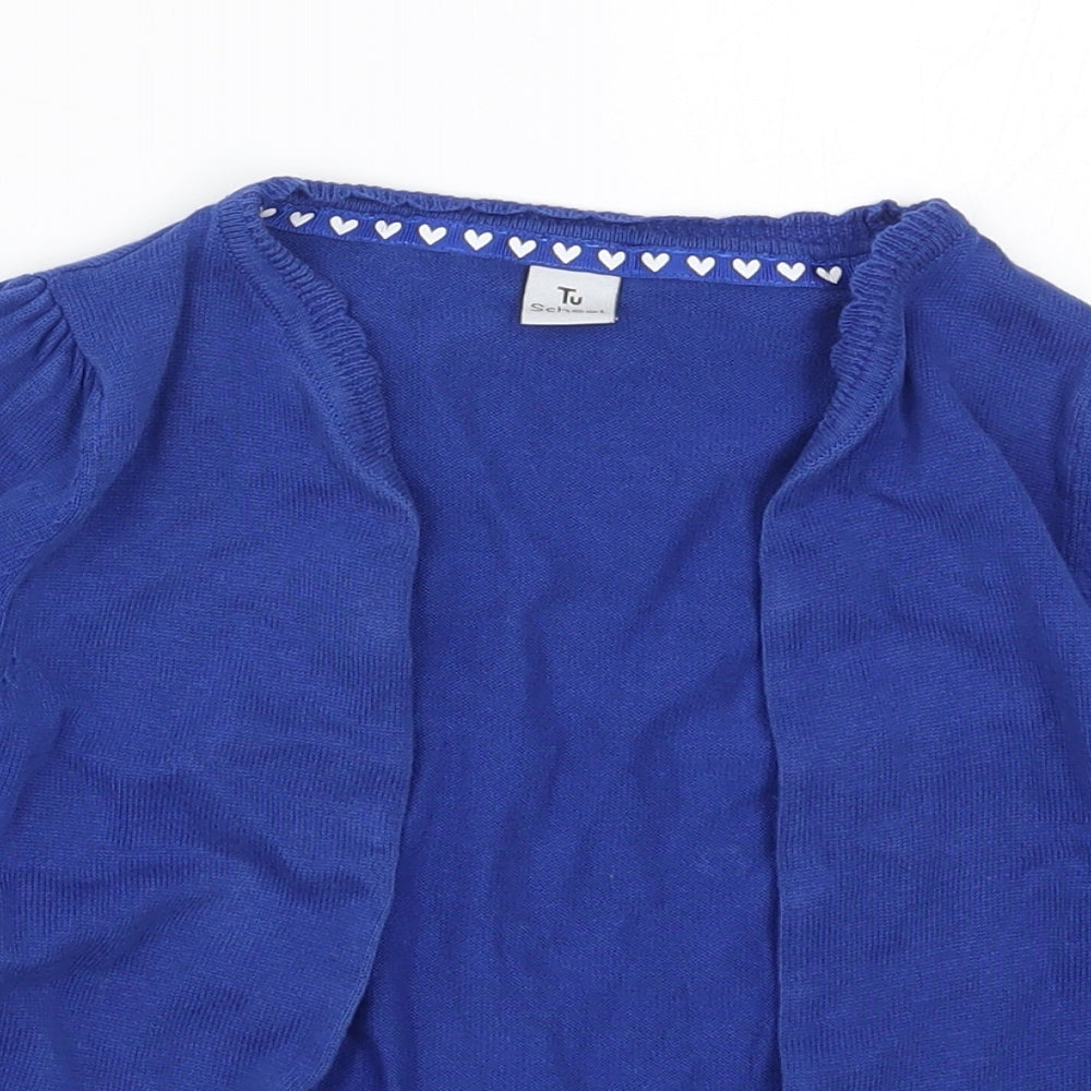 TU Girls Blue  Knit Cardigan Jumper Size 6 Years