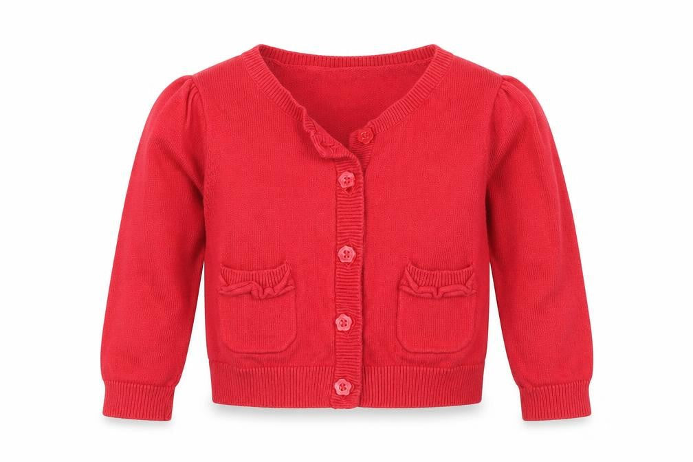 George Boys Red  Knit Cardigan Jumper Size 12-13 Years