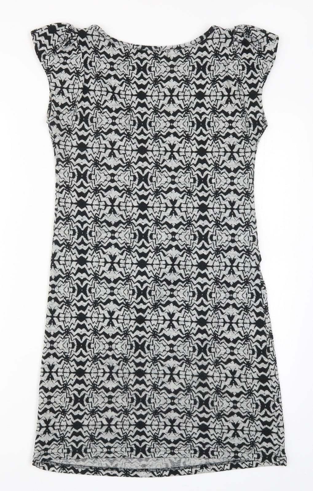 Jasmine Womens Grey Geometric  A-Line  Size 8
