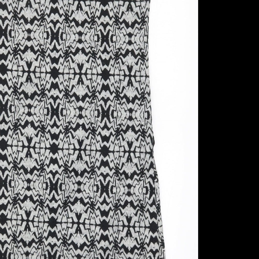Jasmine Womens Grey Geometric  A-Line  Size 8
