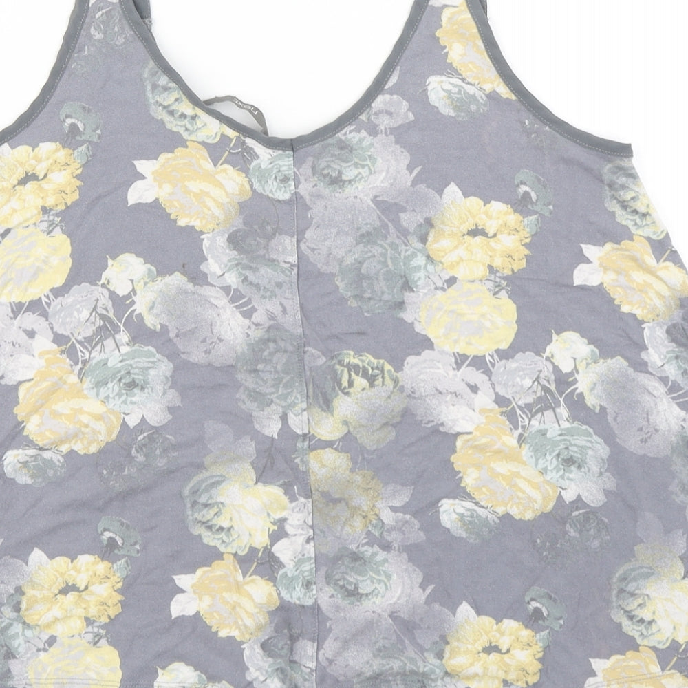 NEXT Womens Grey Floral  Basic Tank Size 12