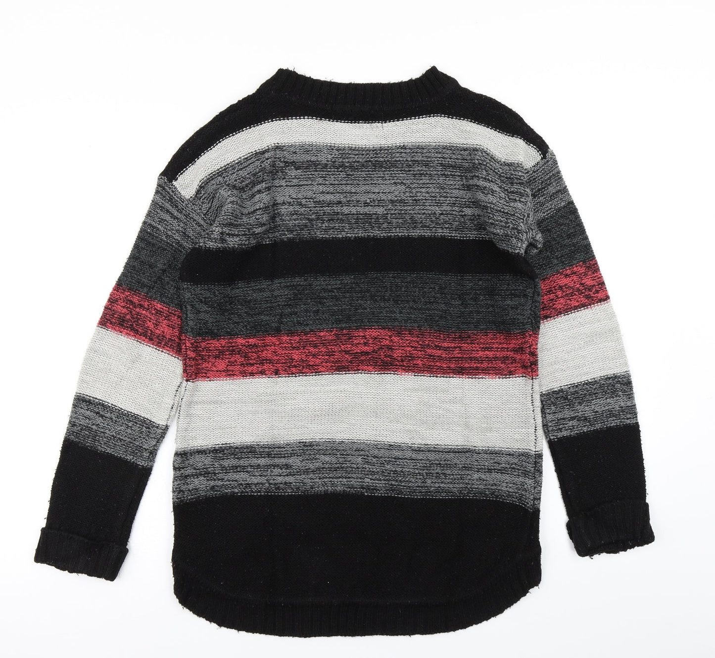 Atmosphere Womens Black Striped Knit Pullover Jumper Size S