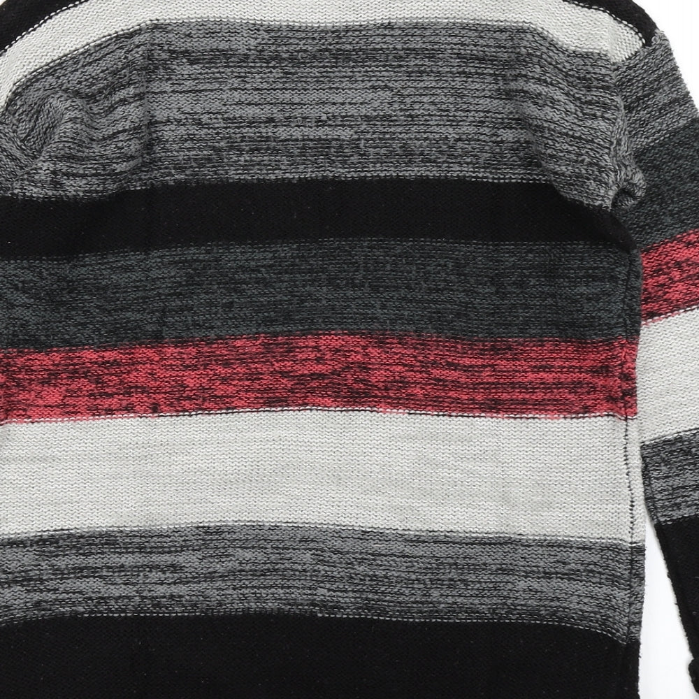 Atmosphere Womens Black Striped Knit Pullover Jumper Size S