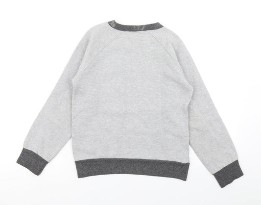 Baci & Abbracci Boys Grey Colourblock  Pullover Sweatshirt Size S