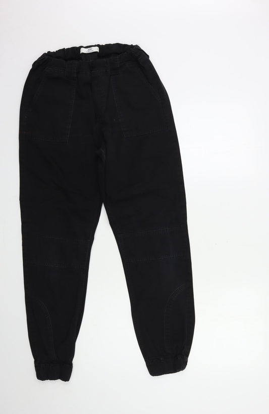 JDY Womens Black  Denim Tapered Jeans Size 10 L28 in