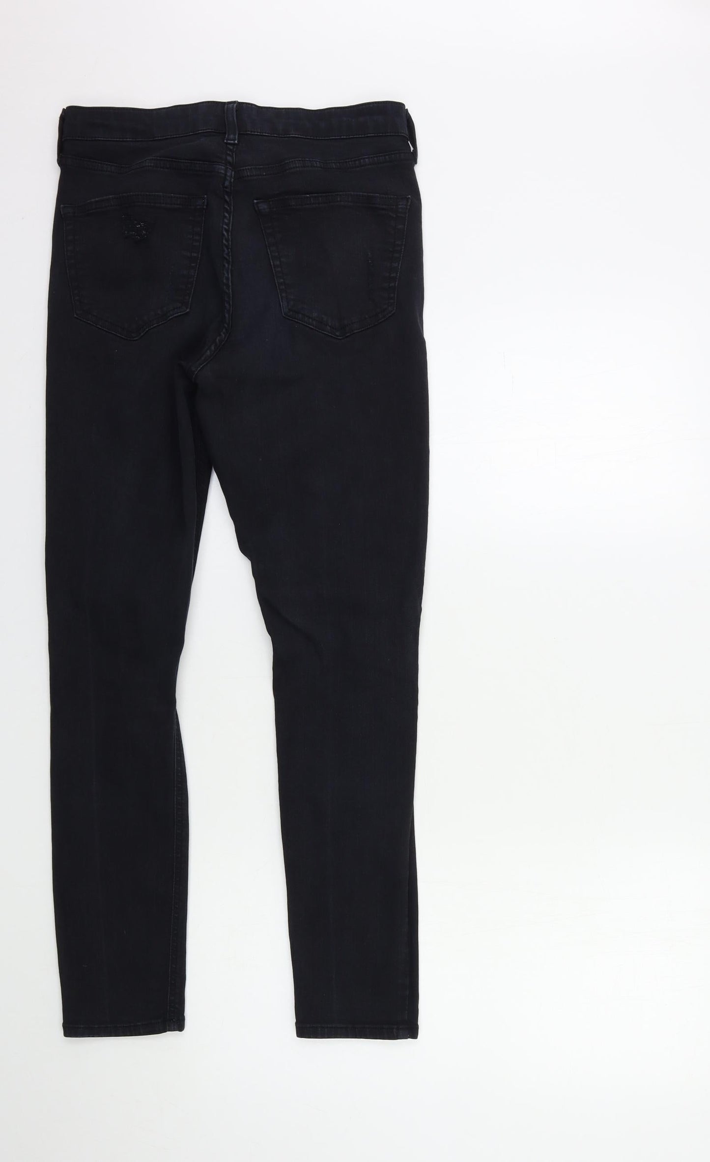 Topshop Womens Black  Denim Skinny Jeans Size 30 in L32 in