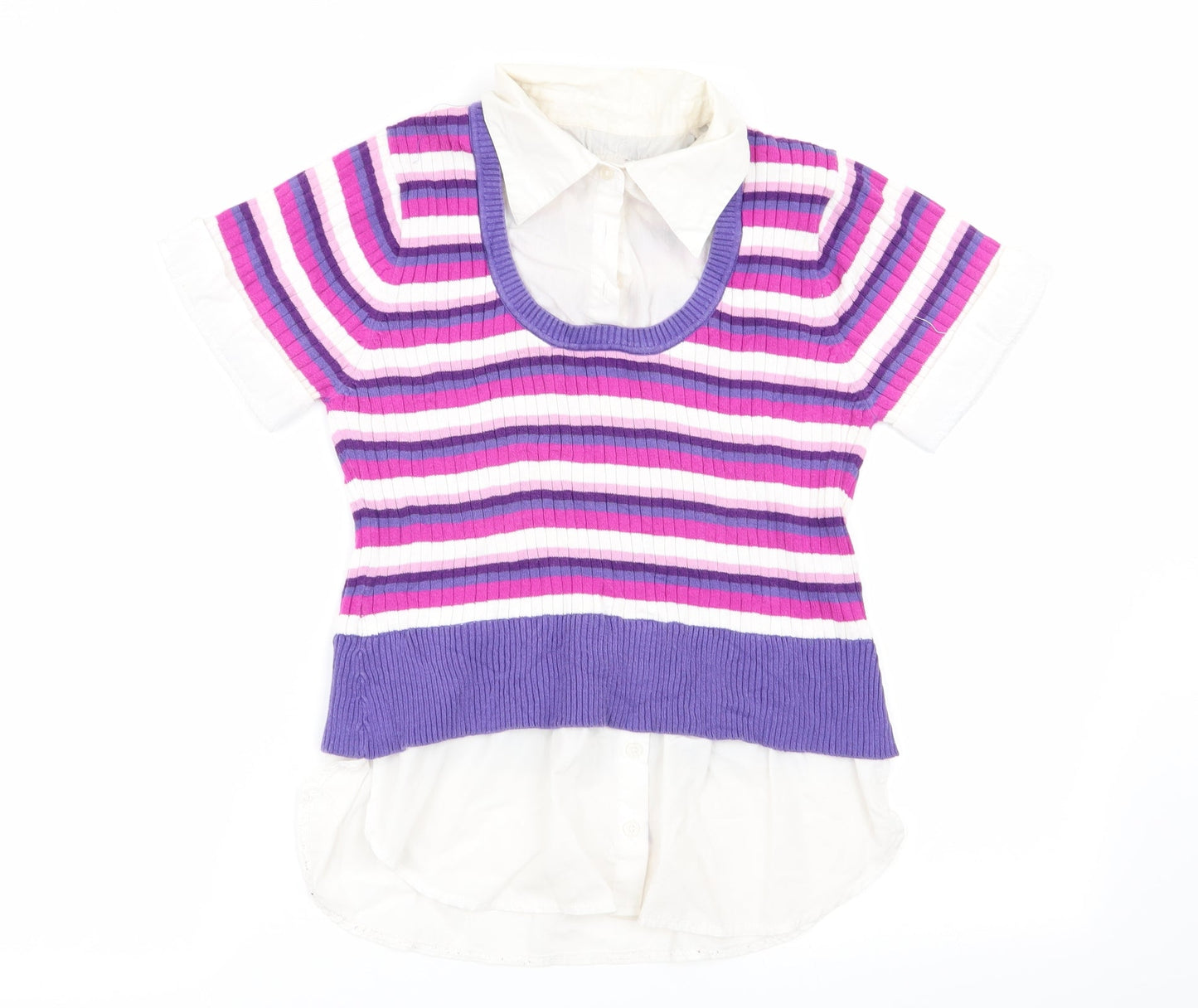 evie Womens Multicoloured Striped  Pullover Jumper Size 12  - shirt/jumper