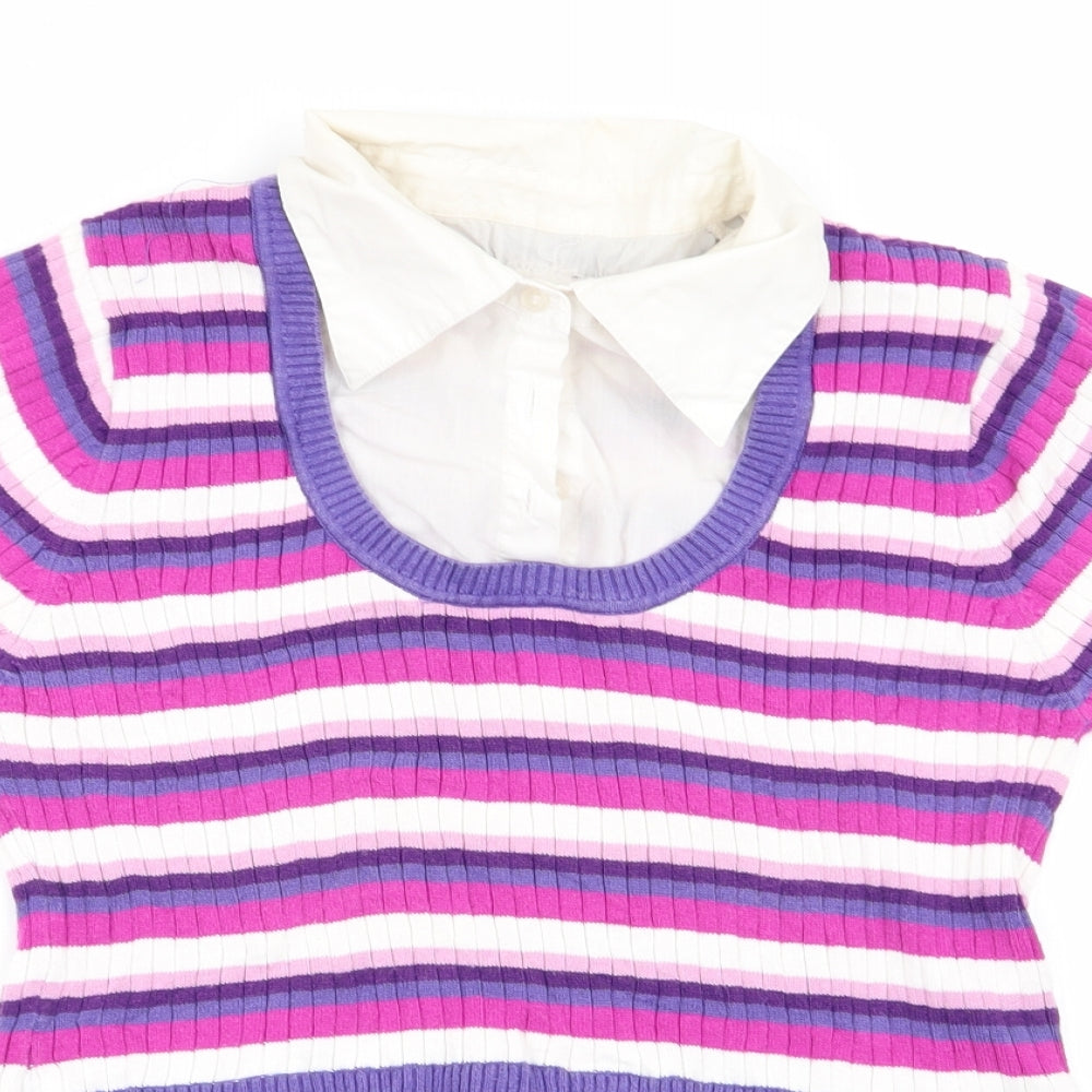 evie Womens Multicoloured Striped  Pullover Jumper Size 12  - shirt/jumper