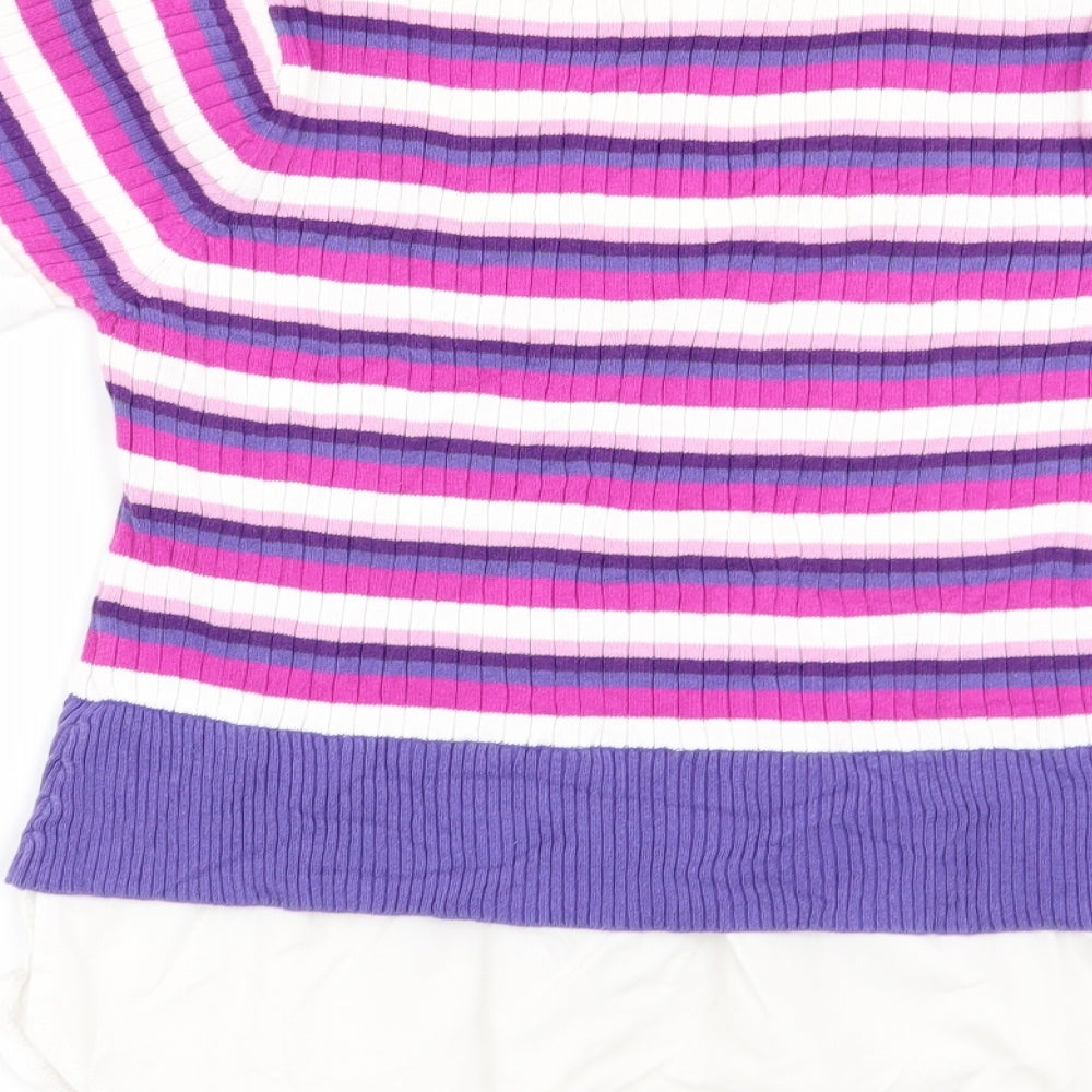evie Womens Multicoloured Striped  Pullover Jumper Size 12  - shirt/jumper