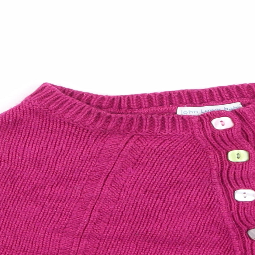 John Lewis Girls Purple Floral  Flare Skirt Size 9-12 Months