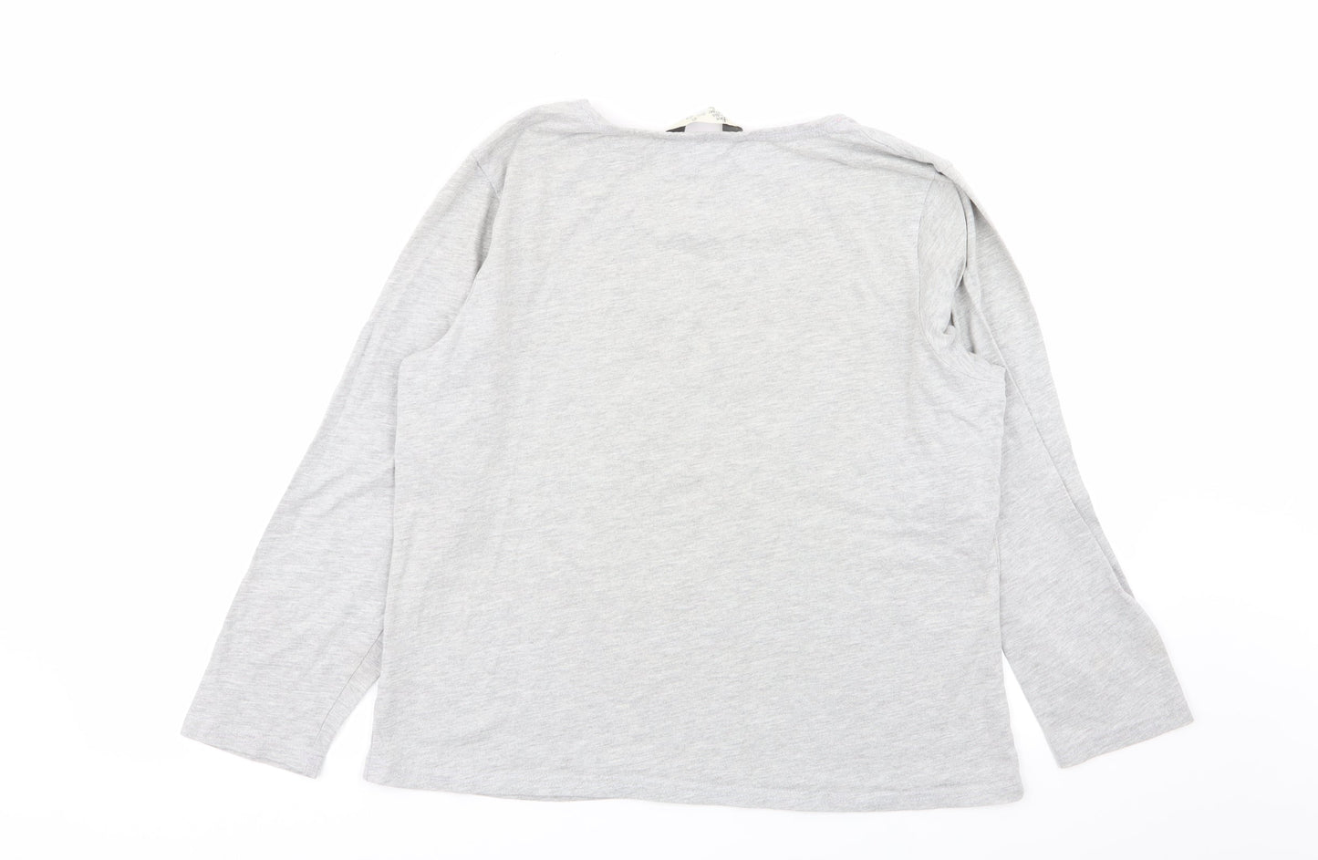 Primark Womens Grey Solid  Top Pyjama Top Size 14