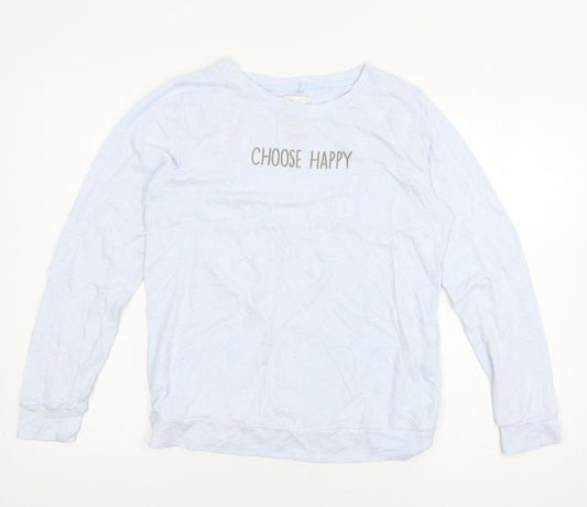 Love to lounge Womens Blue  Jersey Top Pyjama Top Size 6  - Choose Happy