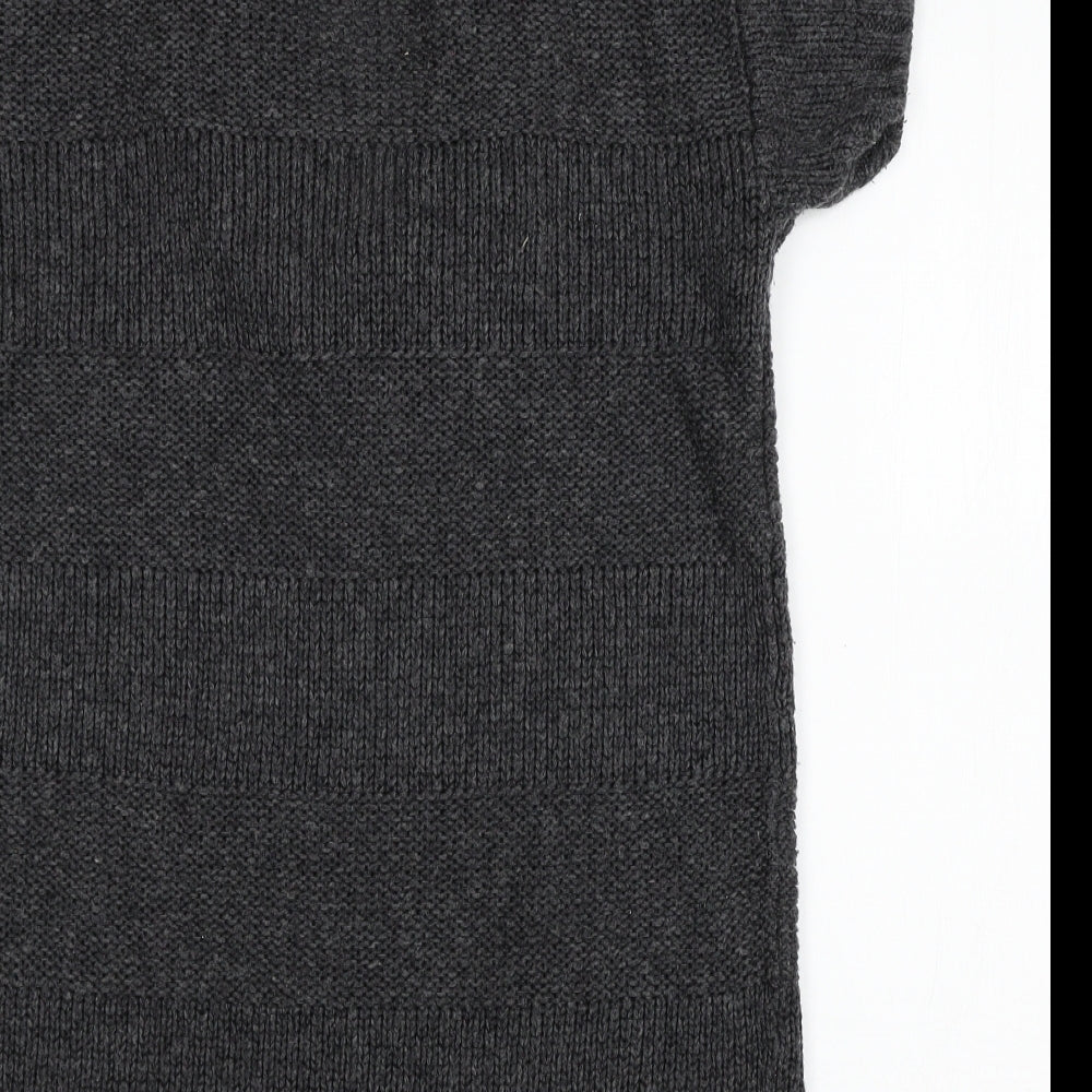 ICHI Womens Grey  Knit Pullover Jumper Size S