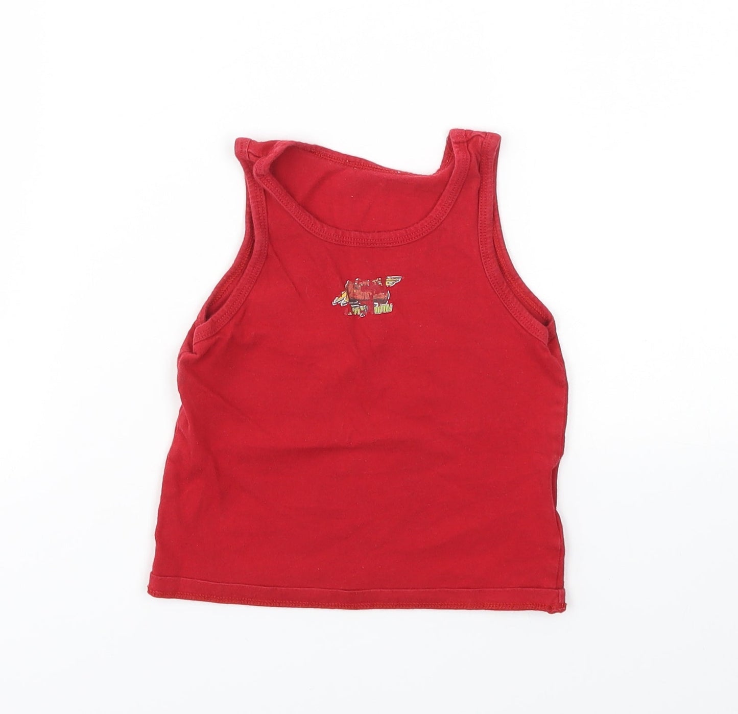 Primark Boys Red   Basic T-Shirt Size 3-4 Years