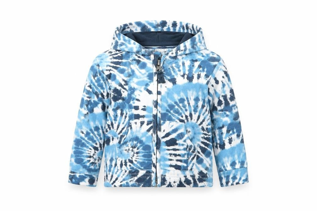Nutmeg Girls Blue Geometric  Full Zip Jumper Size 3-6 Months