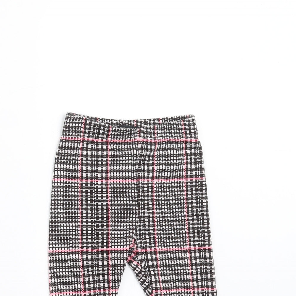 George Girls Black Check   Trousers Size 12-18 Months  - Leggings