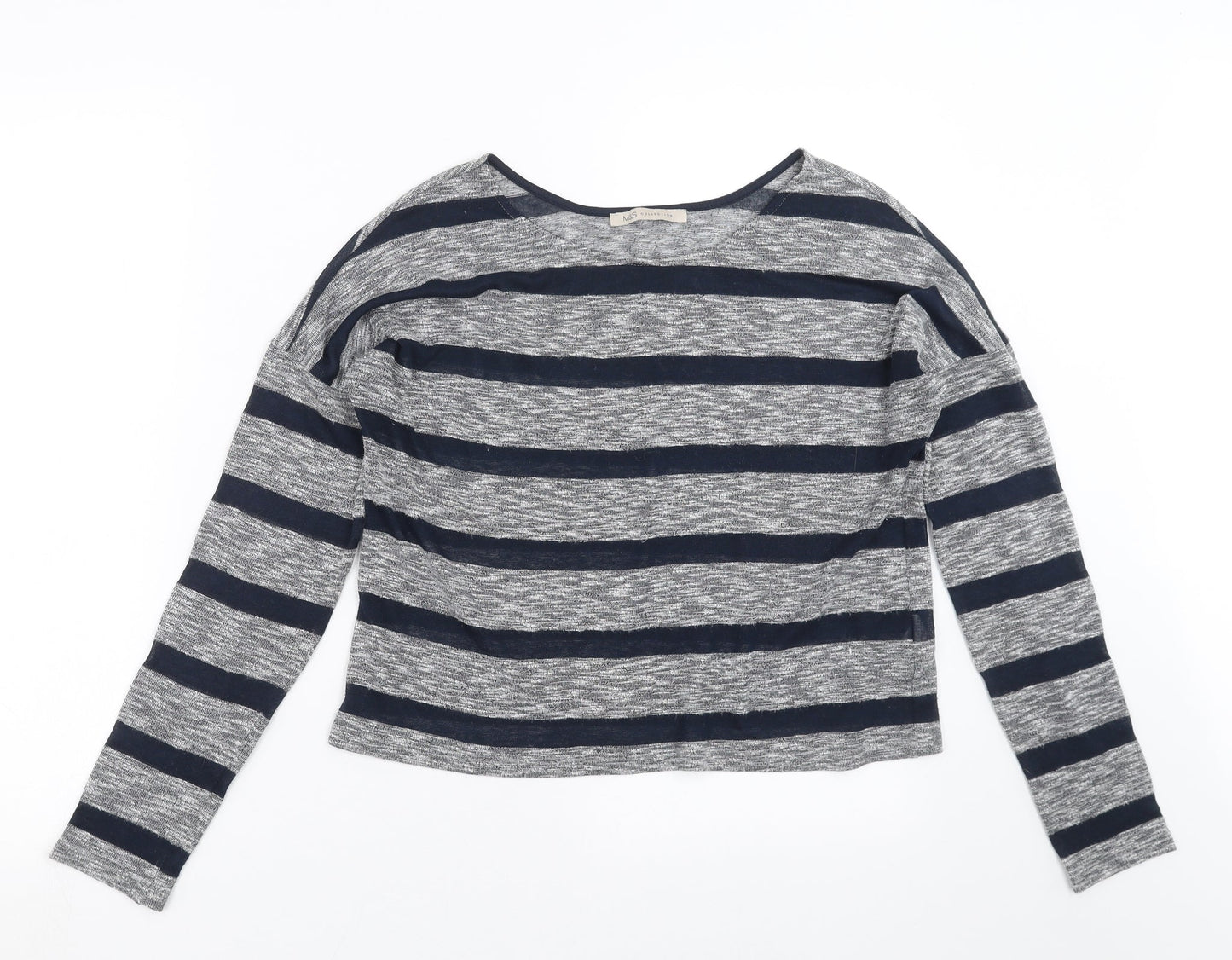 Marks and Spencer Womens Blue Striped Knit Pullover Jumper Size 12