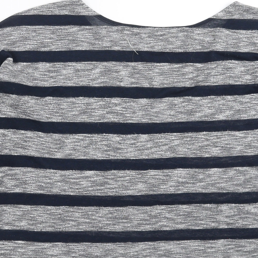 Marks and Spencer Womens Blue Striped Knit Pullover Jumper Size 12