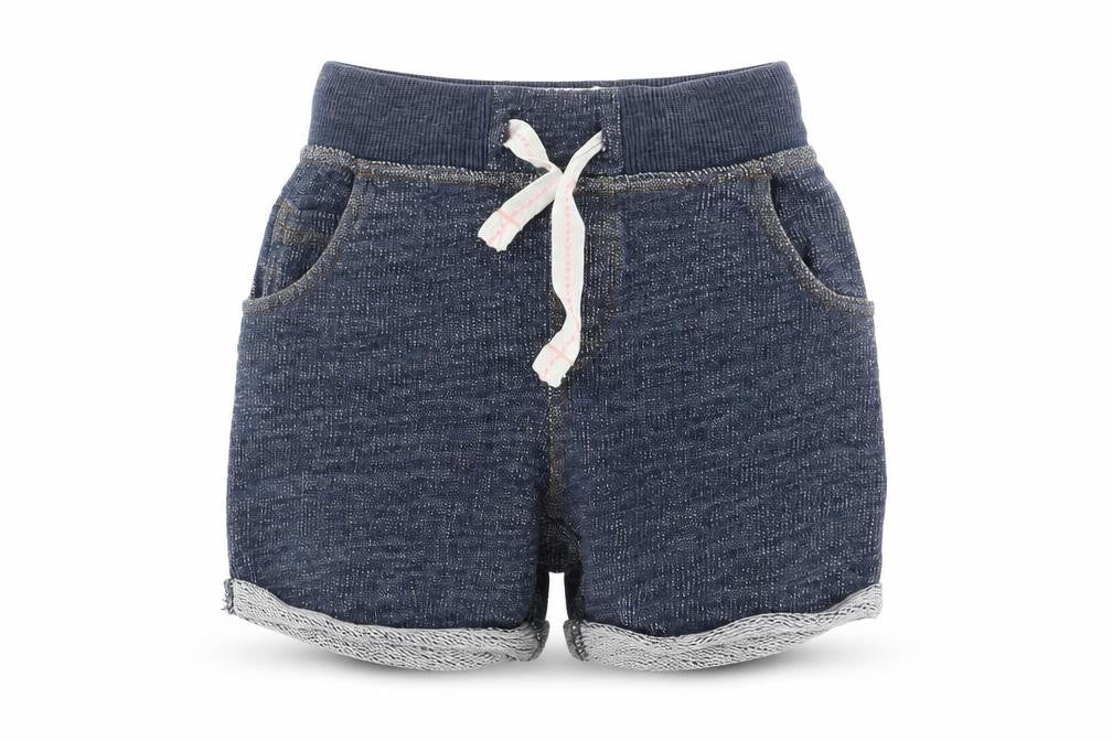 Front view of Next Baby Blue Denim Trousers, size 18-24, Months - shorts