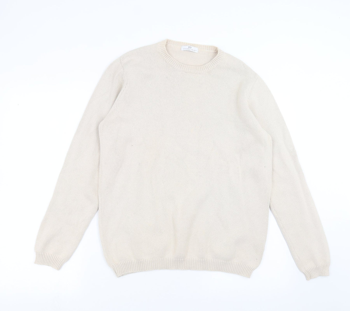 Essentials Womens Beige  Knit Pullover Jumper Size 14
