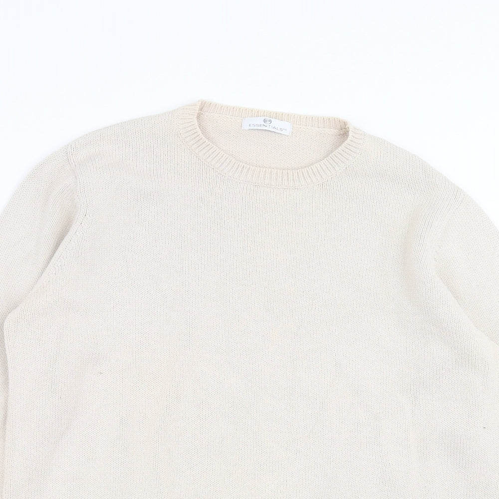 Essentials Womens Beige  Knit Pullover Jumper Size 14