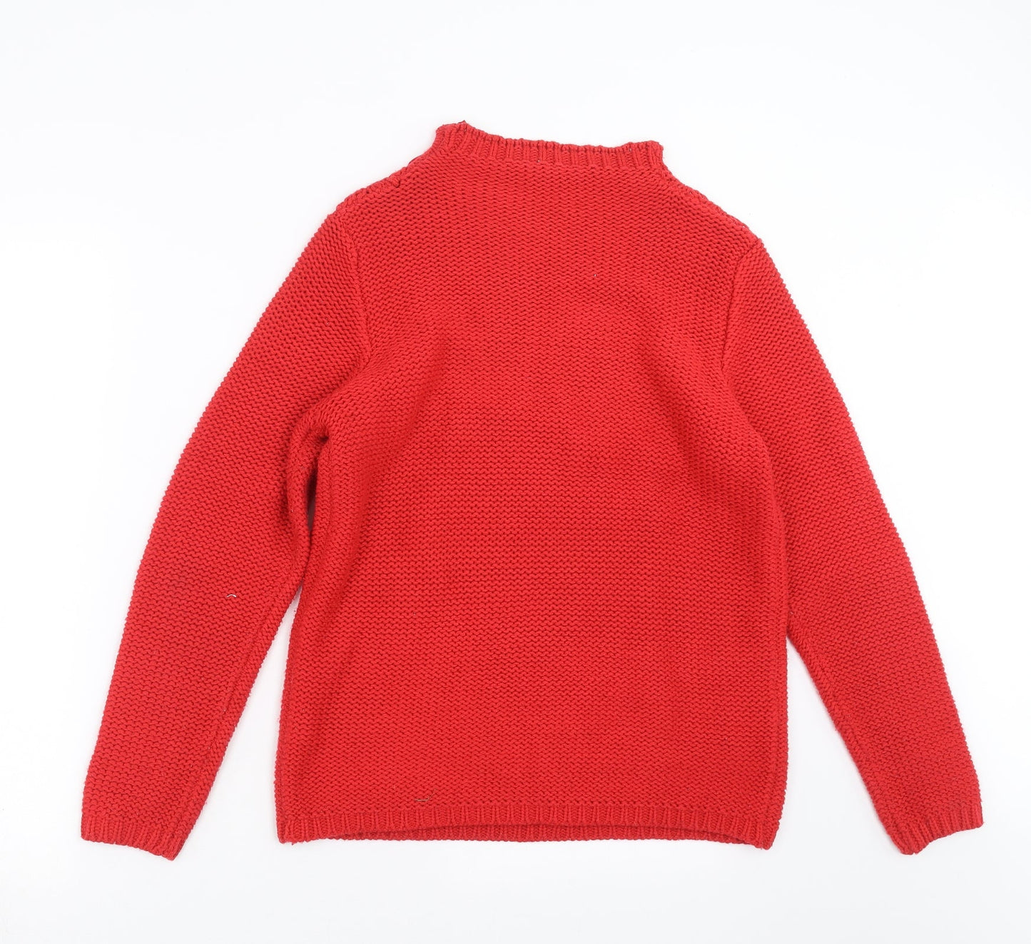 M&Co Womens Red  Knit Pullover Jumper Size 12