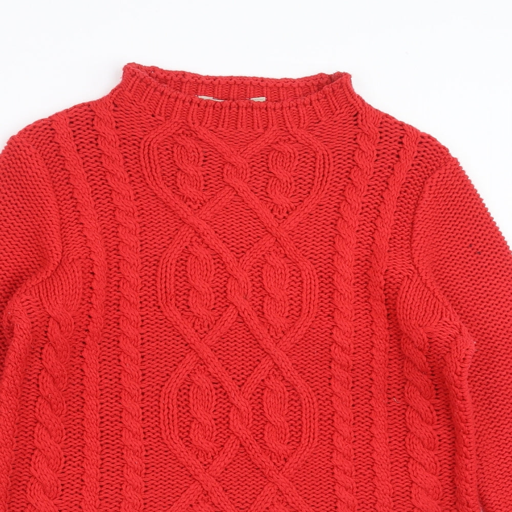 M&Co Womens Red  Knit Pullover Jumper Size 12
