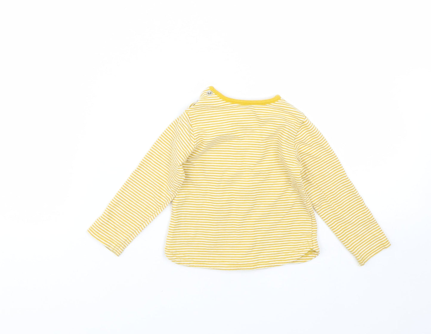 TU Girls Yellow Striped  Basic T-Shirt Size 6-9 Months
