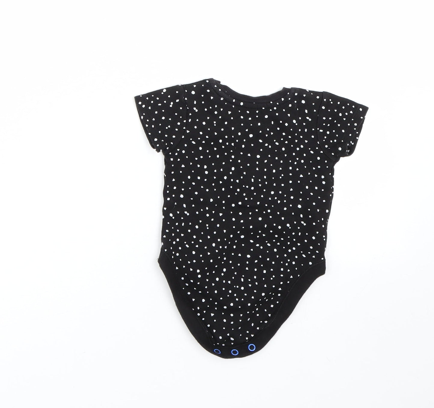 George Baby Black Spotted  Babygrow One-Piece Size 3-6 Months