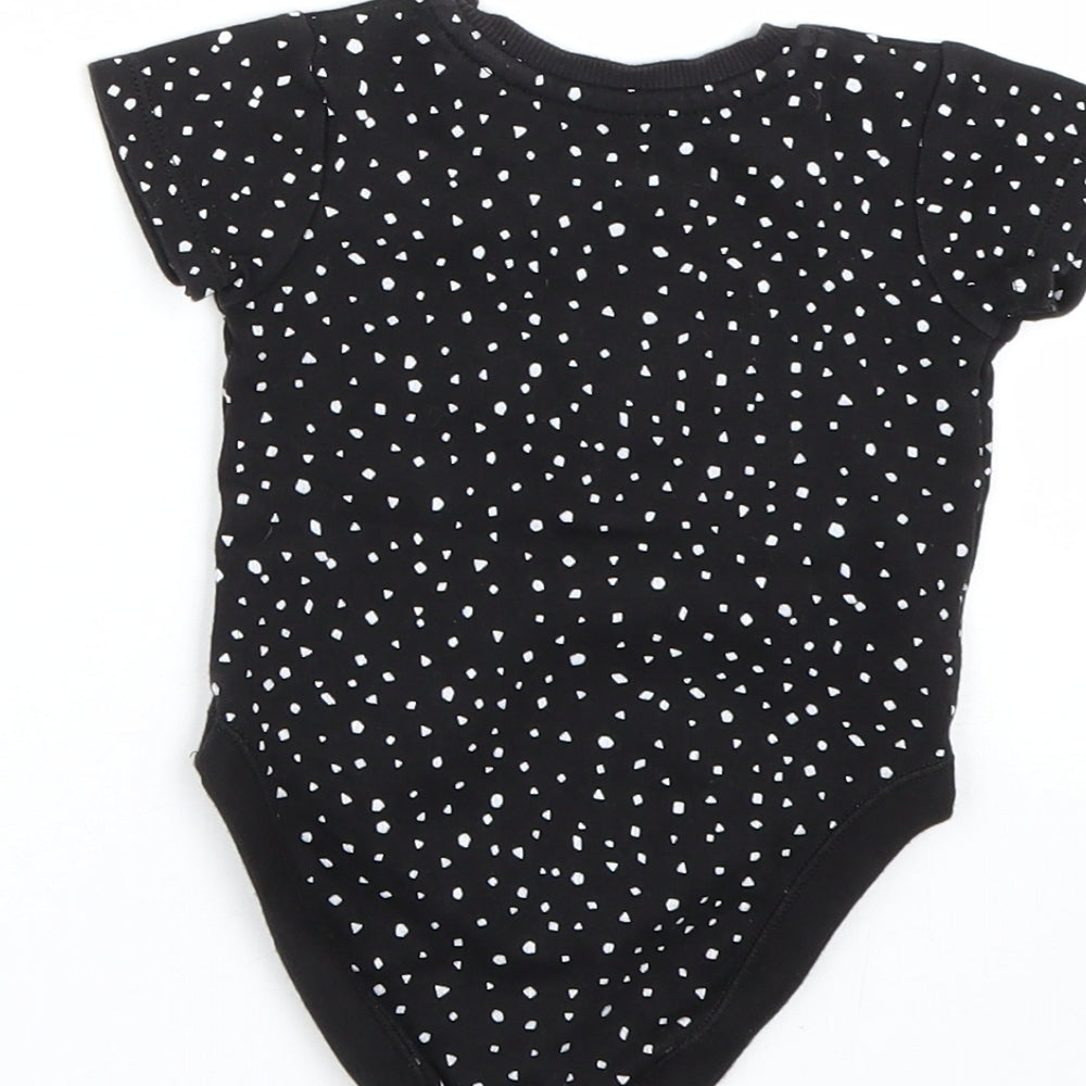 George Baby Black Spotted  Babygrow One-Piece Size 3-6 Months