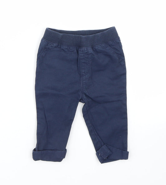 Matalan Boys Blue   Cargo Trousers Size 3-6 Months