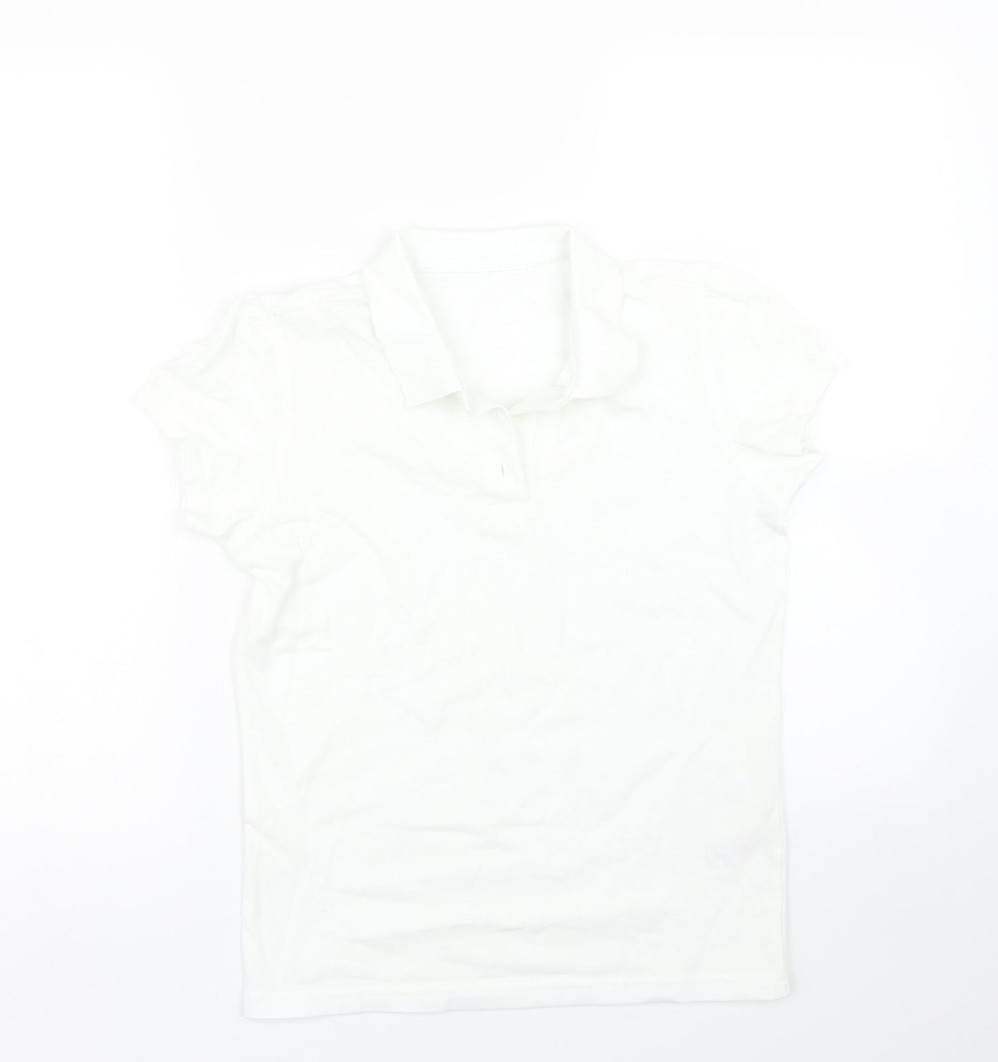 George Girls White   Basic Polo Size 10-11 Years  - PE kit