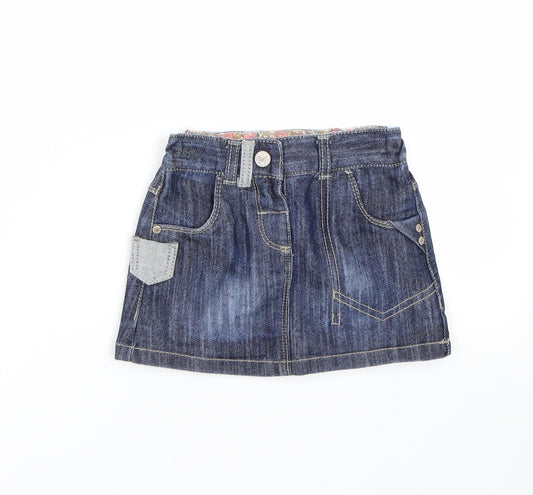 NEXT Girls Blue  Denim Mini Skirt Size 12-18 Months
