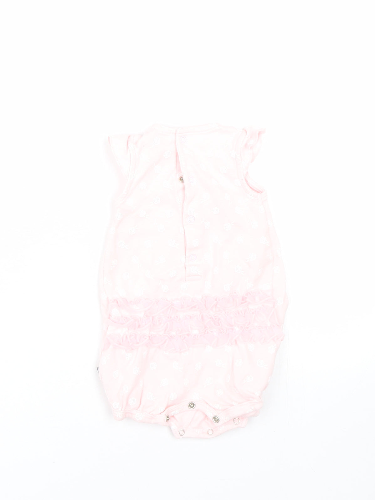 Petti lem Girls Pink Floral  Babygrow One-Piece Size 6-9 Months