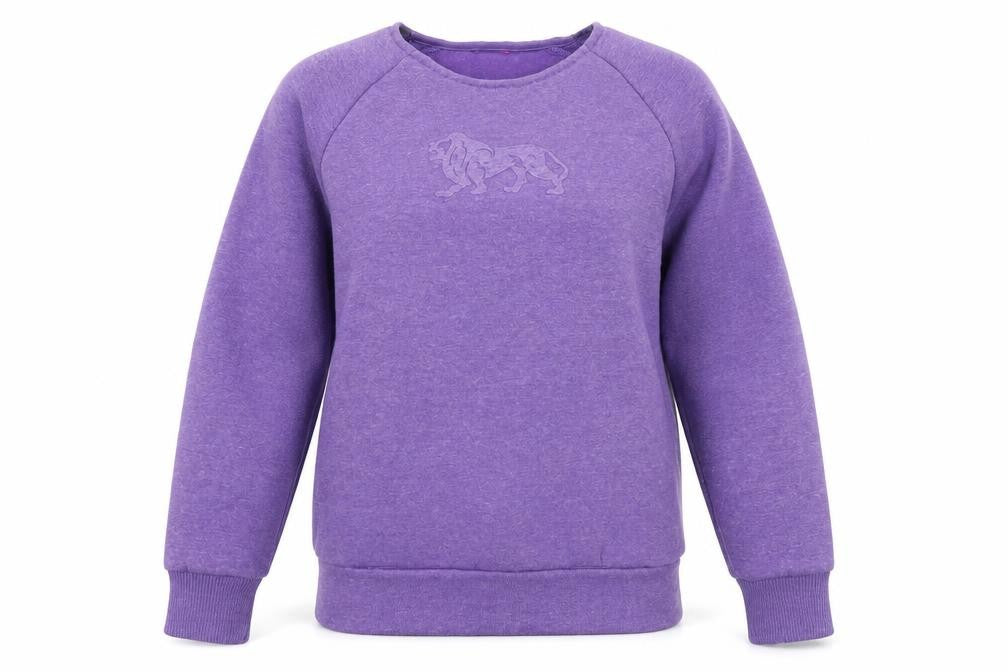 Womens UK M Regular Lonsdale Purple Pullover Sweatshirt