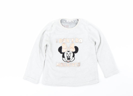 Primark Girls Grey   Top Pyjama Top Size 7-8 Years  - Minnie