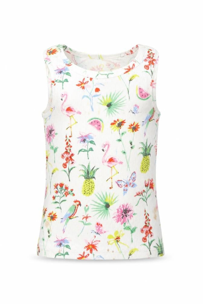 NEXT Girls White Floral  Basic Tank Size 5 Years  - Summer