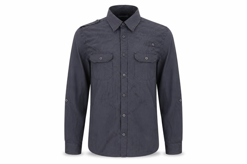 F&F Mens Black Striped   Button-Up Size S